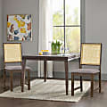 Glamour Home Baines Fabric Dining Accent Chairs, Gray/Natural/Brown, Set Of 2 Chairs 1 thumbnail image