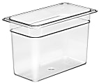 Cambro Camwear GN 1/3 Size 8" Food Pans, 8”H x 7”W 12-3/4”D, Clear, Set Of 6 Pans