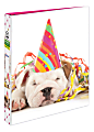 Avery® Fashion 3-Ring Binder, 1" Round Rings, Party Pup