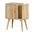 South Shore Kodali Solid Wood End Table With Storage, 26-1/4”H x 19-3/4”W x 11-3/4”D, Natural 1 thumbnail image