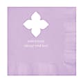 Custom Printed Personalized 1-Color Foil-Stamped Cocktail/Beverage Napkins, 4-3/4" x 4-3/4", Lavender, Box Of 100 Napkins