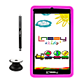 Linsay F7 Tablet, 7" Screen, 2GB Memory, 64GB Storage, Android 13, Kids Pink