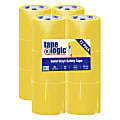 BOX Packaging Solid Vinyl Safety Tape, 3" Core, 4" x 36 Yd., Yellow, Case Of 12