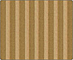 Flagship Carpets Basketweave Stripes Classroom Rug, 10 1/2' x 13 3/16', Brown