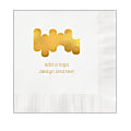 Custom Printed Personalized 1-Color Foil-Stamped Cocktail/Beverage Napkins, 4-3/4" x 4-3/4", White, Box Of 100 Napkins 1 thumbnail image