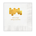 Custom Printed Personalized 1-Color Foil-Stamped Cocktail/Beverage Napkins, 4-3/4" x 4-3/4", White, Box Of 100 Napkins
