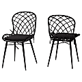 bali & pari Sabelle Rattan Dining Accent Chairs, Black, Set Of 2 Chairs 1 thumbnail image