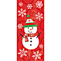 Amscan Christmas Cellophane Party Bags, Medium, Snowman, Pack Of 120 Bags