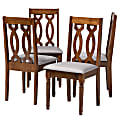 Baxton Studio Cherese Dining Chairs, Gray/Walnut, Set Of 4 Chairs 1 thumbnail image