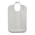 DMI® Adult Bib Mealtime Clothing Protector, 17 3/4" x 26 1/2", White