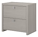 kathy ireland® Office by Bush Business Furniture Echo 32"W Lateral 2-Drawer File Cabinet, Gray Sand, Standard Delivery