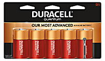 Duracell® Quantum D Alkaline Batteries, Pack Of 5