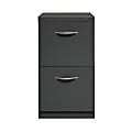 Hirsh® 23"D Vertical 2-Drawer Mobile Pedestal File Cabinet, Charcoal