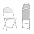 Flash Furniture HERCULES Series 650-lb Capacity Plastic Fan Back Folding Chairs, White, Set Of 2 Chairs 1 thumbnail image