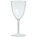 Amscan Premium Plastic Wine Glasses, 8 Oz, Clear, 8 Glasses Per Pack, Case Of 2 Packs