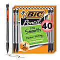 BIC Xtra Life Mechanical Pencils, 0.7 mm, #2 Lead, Clear Barrel, Pack Of 40 Pencils