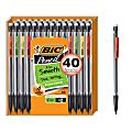 BIC Xtra Life Mechanical Pencils, 0.7 mm, #2 Lead, Clear Barrel, Pack Of 40 Pencils