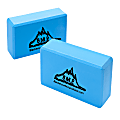 Black Mountain Products Yoga Blocks, 3"H x 6"W x 9"D, Blue, Pack Of 2