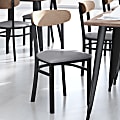Flash Furniture Wright Commercial Grade Dining Chair, Natural Birch/Gray 1 thumbnail image