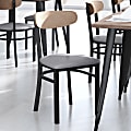 Flash Furniture Wright Commercial Grade Dining Chair, Natural Birch/Gray