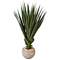 Nearly Natural 54"H Spiked Agave Artificial Plant With Bowl, 54"H x 32"W x 32"D, Sand/Green 1 thumbnail image
