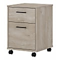 Bush Business Furniture Key West 15-3/4"D Vertical 2-Drawer Mobile File Cabinet, Washed Gray, Standard Delivery