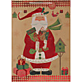 Amscan Christmas Jumbo Bags With Gift Tags, 28"H x 20"W x 7"D, Kraft Santa, Pack Of 5 Bags 1 thumbnail image