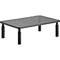 Lorell Height-Adjustable Device Stand, 44 lb Load Capacity, 5.50"H x 9.25"W x 14.50"D, Desktop, Steel, Black 1 thumbnail image