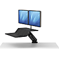Fellowes® Lotus™ RT Sit-Stand Workstation, Dual Monitor, Black