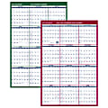 AT-A-GLANCE® Vertical Yearly Erasable Wall Calendar, 24" x 36", White