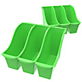 Storex® Book Bins, Medium Size, Green, Pack Of 6