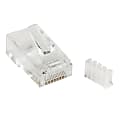 StarTech.com Cat 6 RJ45 Modular Plug for Solid Wire - 50 Pack (CRJ45C6SOL50) - Network connector - RJ-45 (M) - CAT 6 - clear (pack of 50) - for P/N: WIRC6CMPBLU