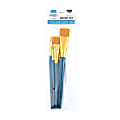 Artskills® Premium Craft Brushes, Natural Bristles, Blue Handle, Set Of 6