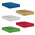 Amscan Christmas Holographic Gift Boxes, 2"H x 14-1/4"W x 9-1/2"D, Assorted Colors, Pack Of 15 Boxes