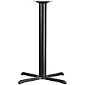 Flash Furniture Restaurant Table X-Base With 4''-Diameter Bar-Height Column, 42"H x 33"W x 33"D, Black 1 thumbnail image
