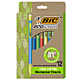 BIC® Ecolutions #2 Mechanical Pencils, 0.7 mm, Medium Point, 65% Recycled, Assorted Barrel, Pack of 12 Pencils 1 thumbnail image
