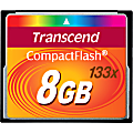 Transcend 8GB Compact Flash Card (133x) - 8 GB 1 thumbnail image