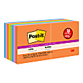 Post-it Super Sticky Notes, 3 in x 3 in, 16 Pads, 90 Sheets/Pad, 2x the Sticking Power, Energy Boost Collection