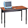 Bretford Basic Quattro Computer Table, 32”H x 36”W x 24”D, Mist Gray/ Cardinal