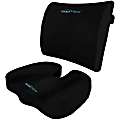 Doctor Pillow® Supa Modern Memory Foam Seat Cushion Set, 28”H x 44”W x 4”D, Black 1 thumbnail image