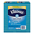Kleenex® Cool Touch™ Facial Tissues, Blue, 60 Tissues Per Box, Pack Of 4 Boxes