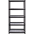 Lorell Wire Deck Shelving, 72"H x 36"W x 18"D, Recycled, Black, Steel, 1Each 1 thumbnail image