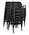Regency Ace Fabric Stacking Chairs With Arms, Black, Pack Of 18 Chairs