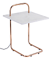 Zuo Modern Essex Wireless Charging Side Table, Square, Concrete/Gold 1 thumbnail image
