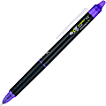 Pilot FriXion Synergy Clicker Erasable Gel Pen, Extra Fine Point, 0.5mm, Black Barrel, Purple Ink, Single Pen