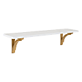 Kate And Laurel Corblynd Wall Shelf, 8-9/16”H x 36”W x 8”D, White/Gold 1 thumbnail image