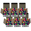 Charles Leonard Economy Wedge-Shaped Eraser Caps, Assorted Colors, 144 Erasers Per Box, Pack Of 6 Boxes