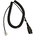 Jabra Quick Disconnect (QD) to Modular (RJ) Balanced Coiled Bottom Cord, 2 Meter - 6.56 ft Quick Disconnect/RJ-45 Phone Cable  - 88000189 1 thumbnail image