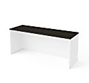 Bestar Pro-Concept Plus 72"W Narrow Computer Desk Shell, White/Deep Gray