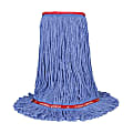 Ocedar Commercial MaxiClean Cotton Blend Narrow Band Mop Heads, Large, Blue, Case Of 12 Heads 1 thumbnail image